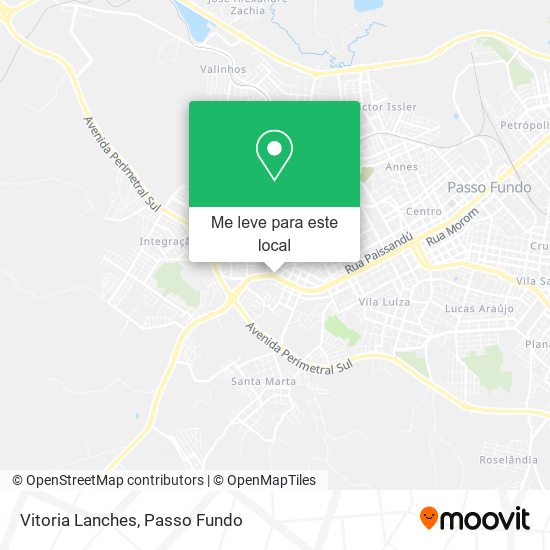 Vitoria Lanches mapa