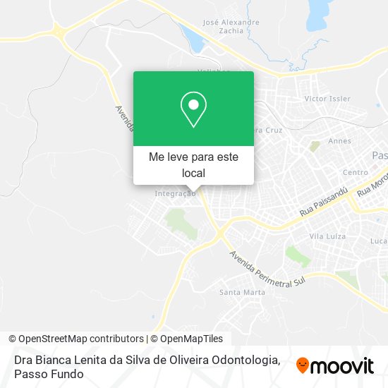 Dra Bianca Lenita da Silva de Oliveira Odontologia mapa