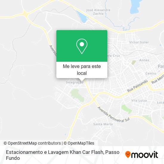 Estacionamento e Lavagem Khan Car Flash mapa