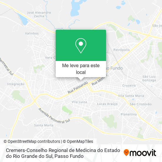 Cremers-Conselho Regional de Medicina do Estado do Rio Grande do Sul mapa