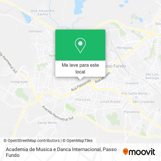 Academia de Musica e Danca Internacional mapa