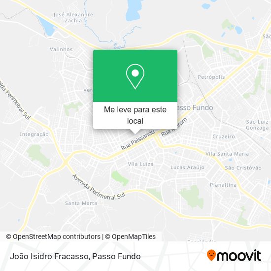 João Isidro Fracasso mapa