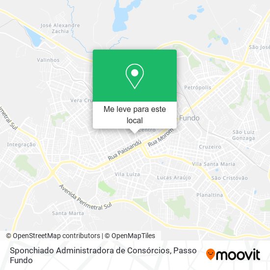 Sponchiado Administradora de Consórcios mapa