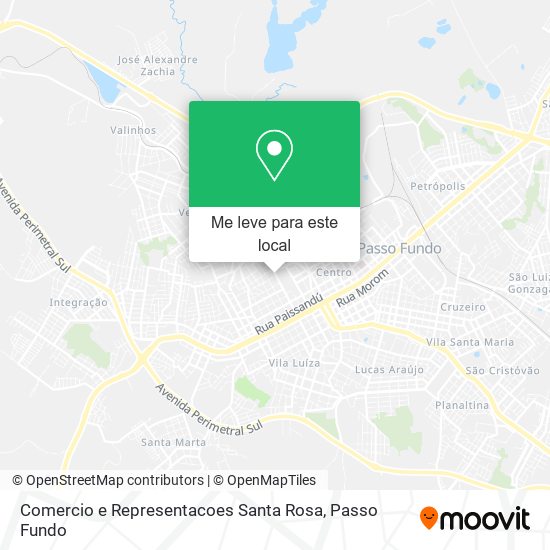 Comercio e Representacoes Santa Rosa mapa
