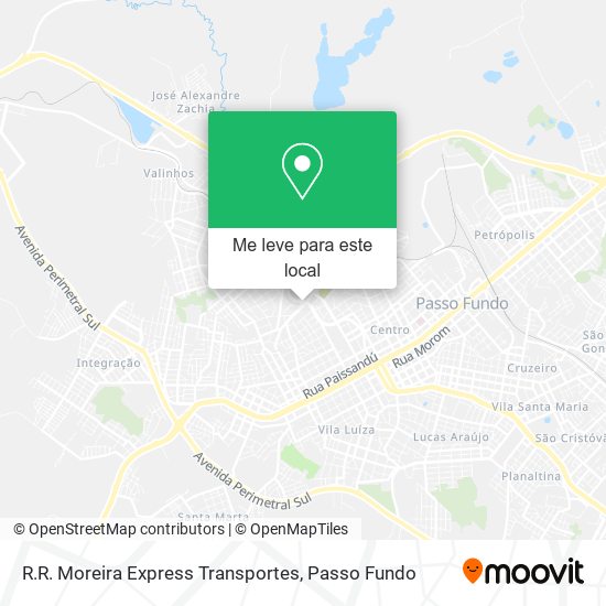 R.R. Moreira Express Transportes mapa