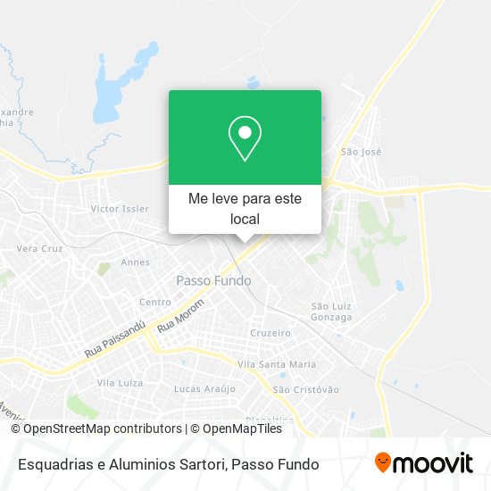 Esquadrias e Aluminios Sartori mapa