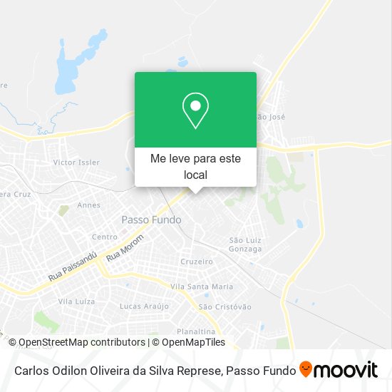 Carlos Odilon Oliveira da Silva Represe mapa