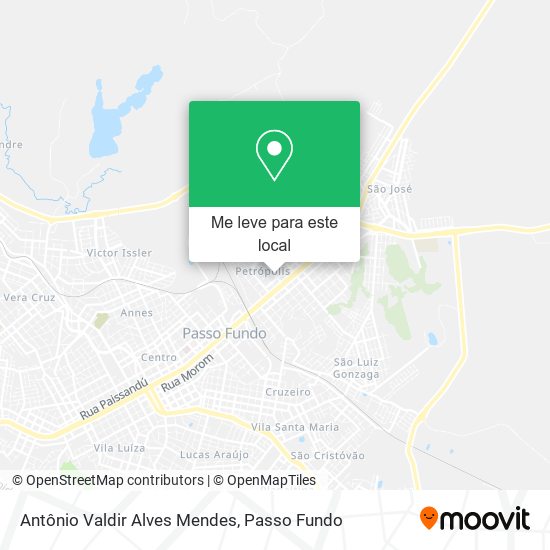 Antônio Valdir Alves Mendes mapa