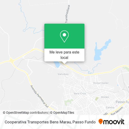 Cooperativa Transportes Bens Marau mapa