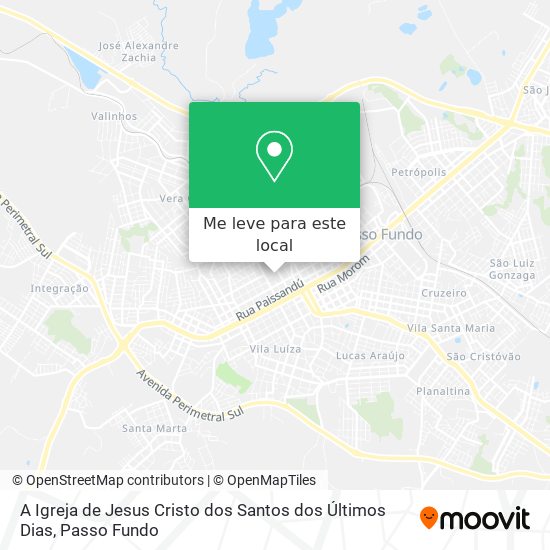 A Igreja de Jesus Cristo dos Santos dos Últimos Dias mapa