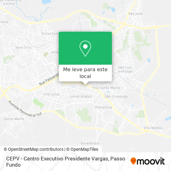 CEPV - Centro Executivo Presidente Vargas mapa