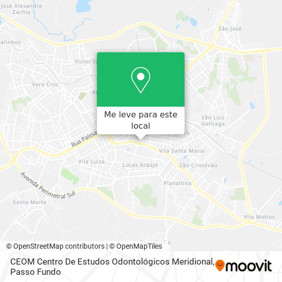 CEOM Centro De Estudos Odontológicos Meridional mapa
