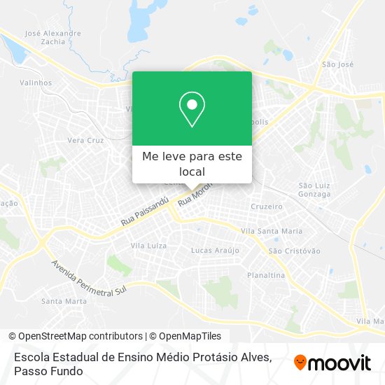 Escola Estadual de Ensino Médio Protásio Alves mapa