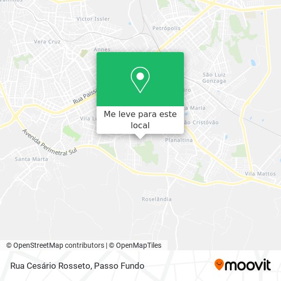 Rua Cesário Rosseto mapa