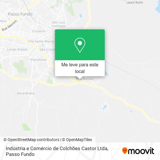 Indústria e Comércio de Colchões Castor Ltda mapa