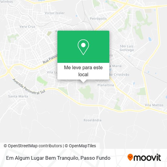 Em Algum Lugar Bem Tranquilo mapa