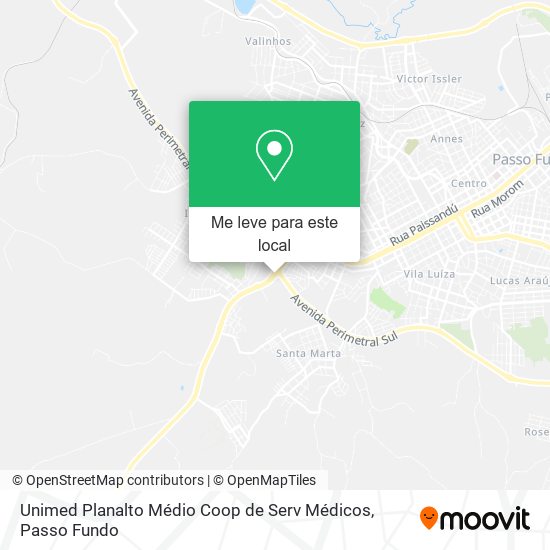Unimed Planalto Médio Coop de Serv Médicos mapa