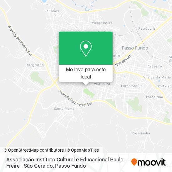 Associação Instituto Cultural e Educacional Paulo Freire - São Geraldo mapa