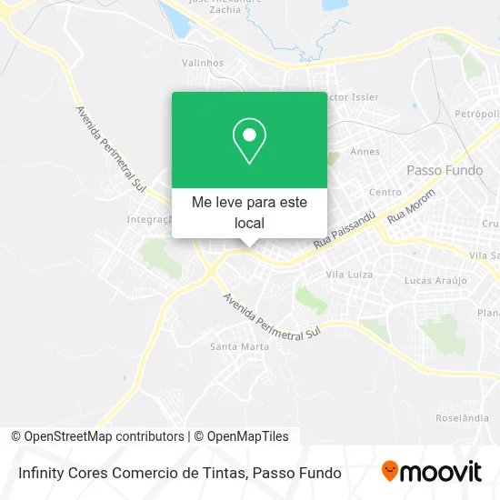 Infinity Cores Comercio de Tintas mapa