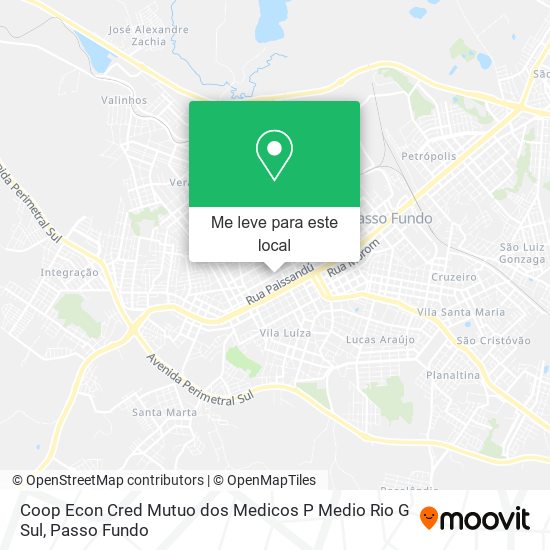 Coop Econ Cred Mutuo dos Medicos P Medio Rio G Sul mapa