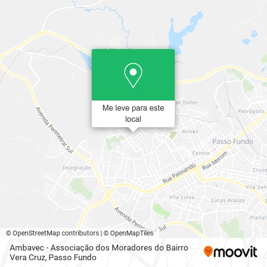 Ambavec - Associação dos Moradores do Bairro Vera Cruz mapa