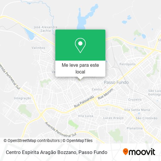 Centro Espirita Aragão Bozzano mapa