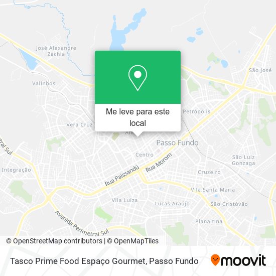 Tasco Prime Food Espaço Gourmet mapa