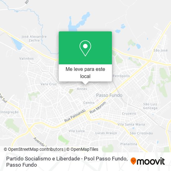 Partido Socialismo e Liberdade - Psol Passo Fundo mapa