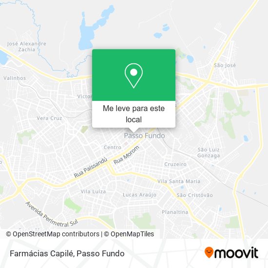 Farmácias Capilé mapa