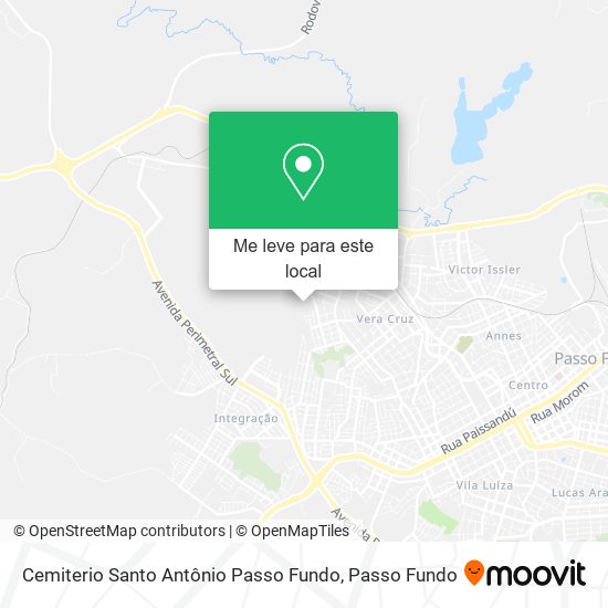 Cemiterio Santo Antônio Passo Fundo mapa