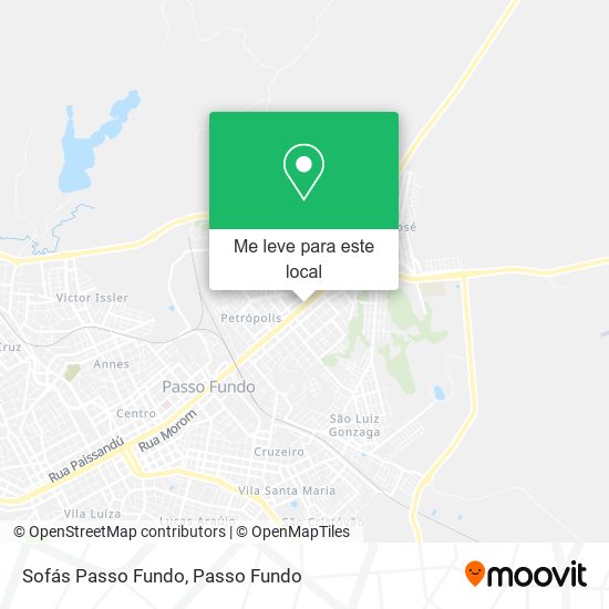 Sofás Passo Fundo mapa