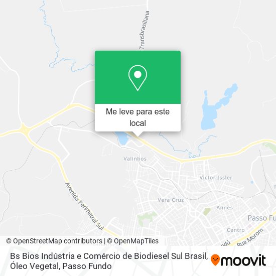 Bs Bios Indústria e Comércio de Biodiesel Sul Brasil, Óleo Vegetal mapa