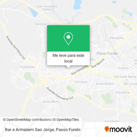Bar e Armazem Sao Jorge mapa