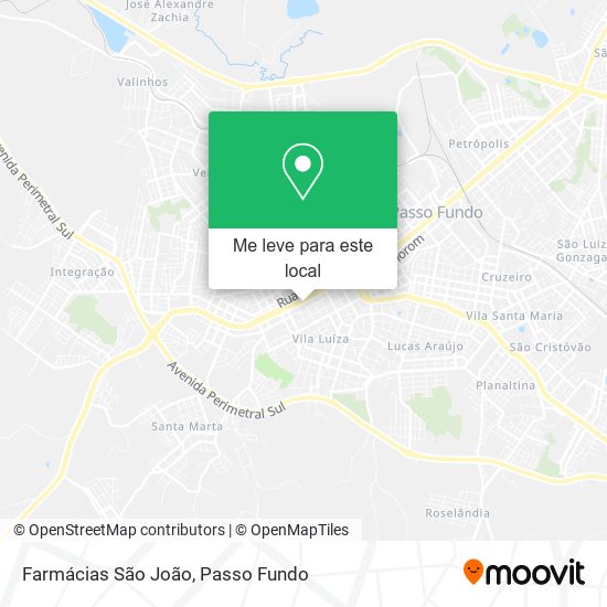 Farmácias São João mapa