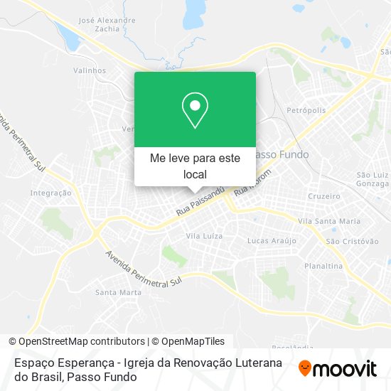 Espaço Esperança - Igreja da Renovação Luterana do Brasil mapa