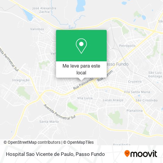 Hospital Sao Vicente de Paulo mapa
