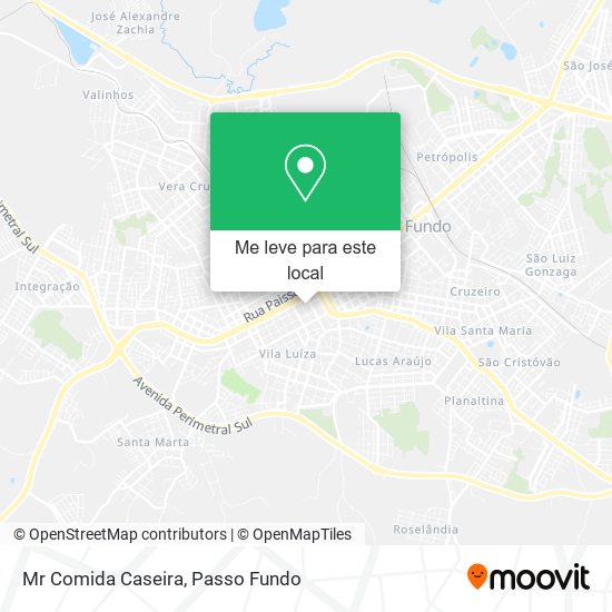 Mr Comida Caseira mapa