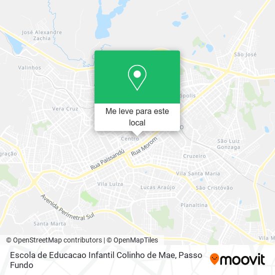 Escola de Educacao Infantil Colinho de Mae mapa