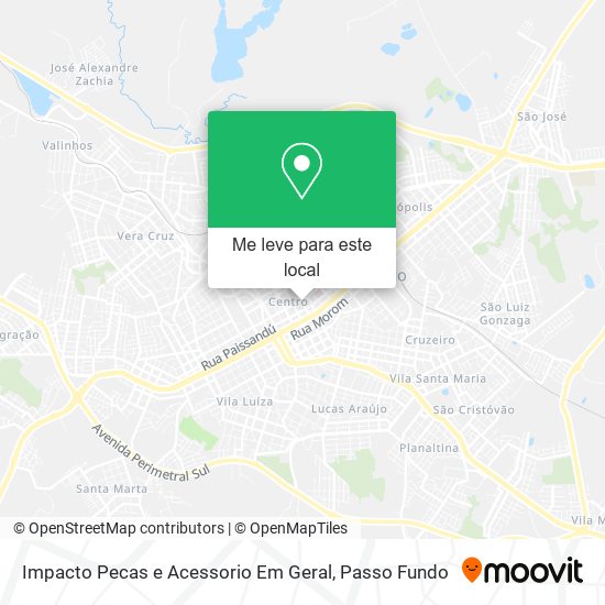 Impacto Pecas e Acessorio Em Geral mapa