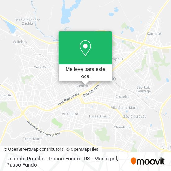 Unidade Popular - Passo Fundo - RS - Municipal mapa