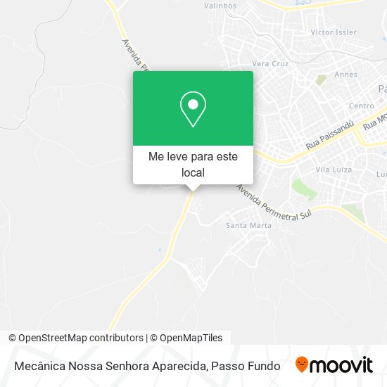 Mecânica Nossa Senhora Aparecida mapa