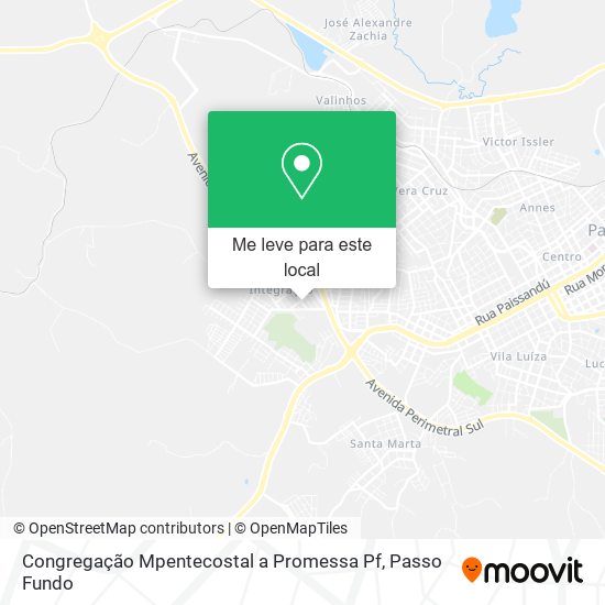 Congregação Mpentecostal a Promessa Pf mapa