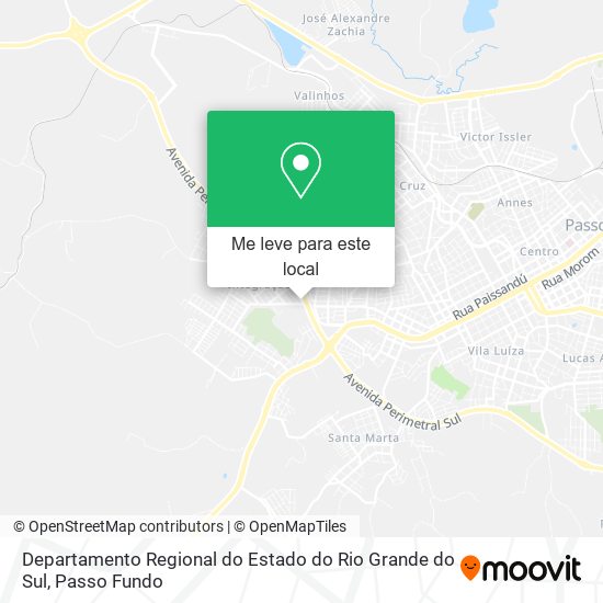 Departamento Regional do Estado do Rio Grande do Sul mapa