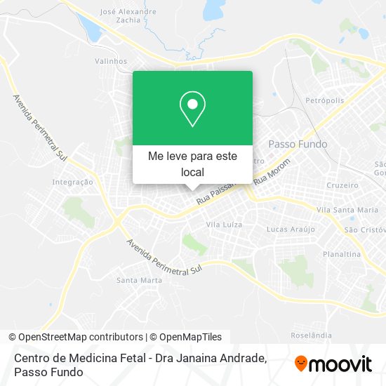 Centro de Medicina Fetal - Dra Janaina Andrade mapa