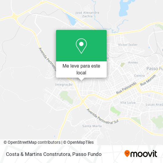 Costa & Martins Construtora mapa