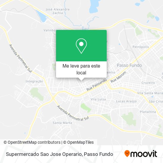Supermercado Sao Jose Operario mapa