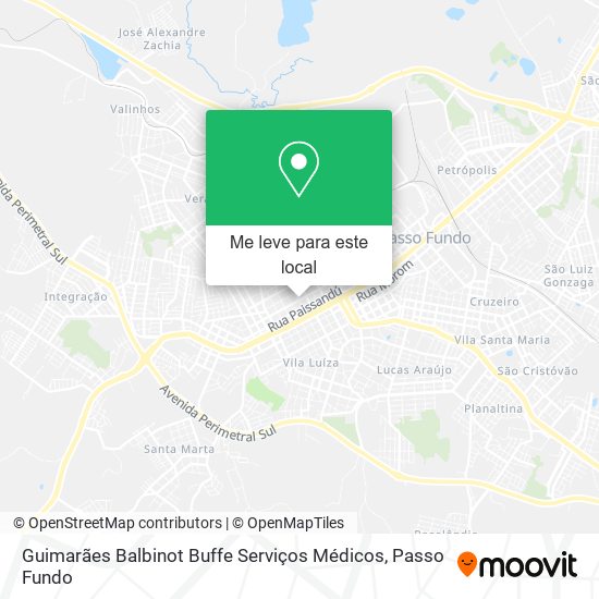 Guimarães Balbinot Buffe Serviços Médicos mapa