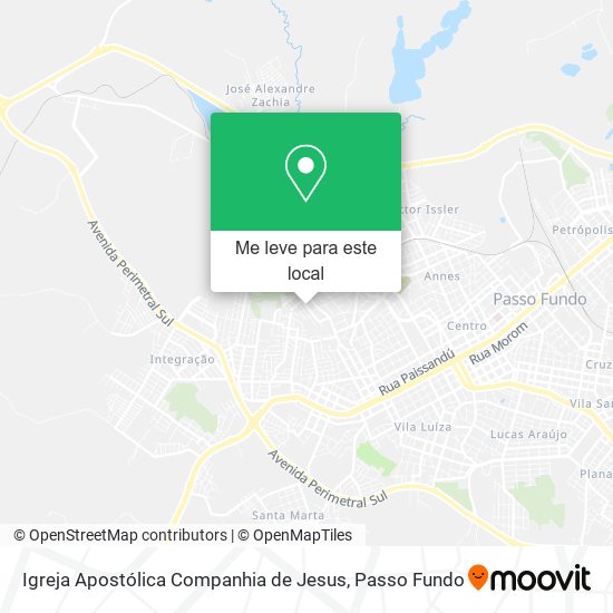 Igreja Apostólica Companhia de Jesus mapa