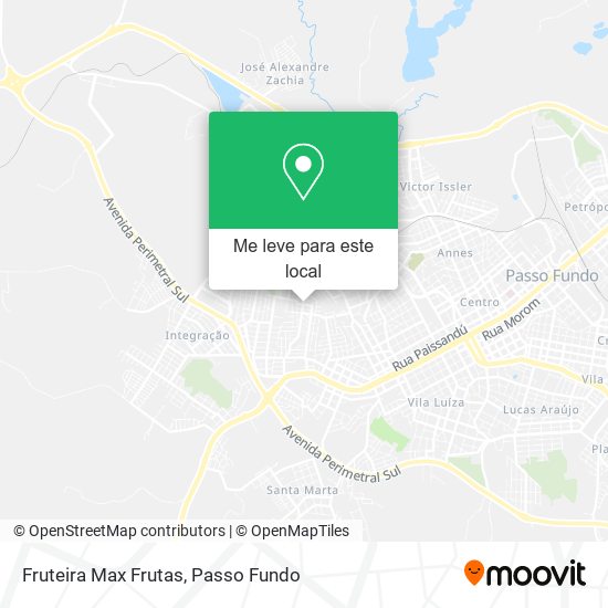 Fruteira Max Frutas mapa