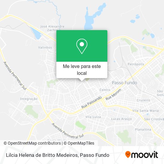 Lilcia Helena de Britto Medeiros mapa